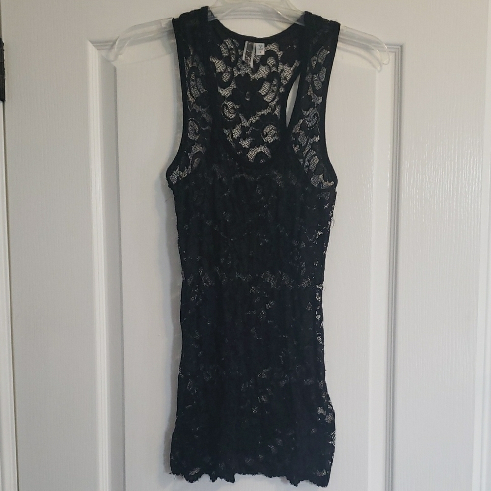 Black Lace Tank Top